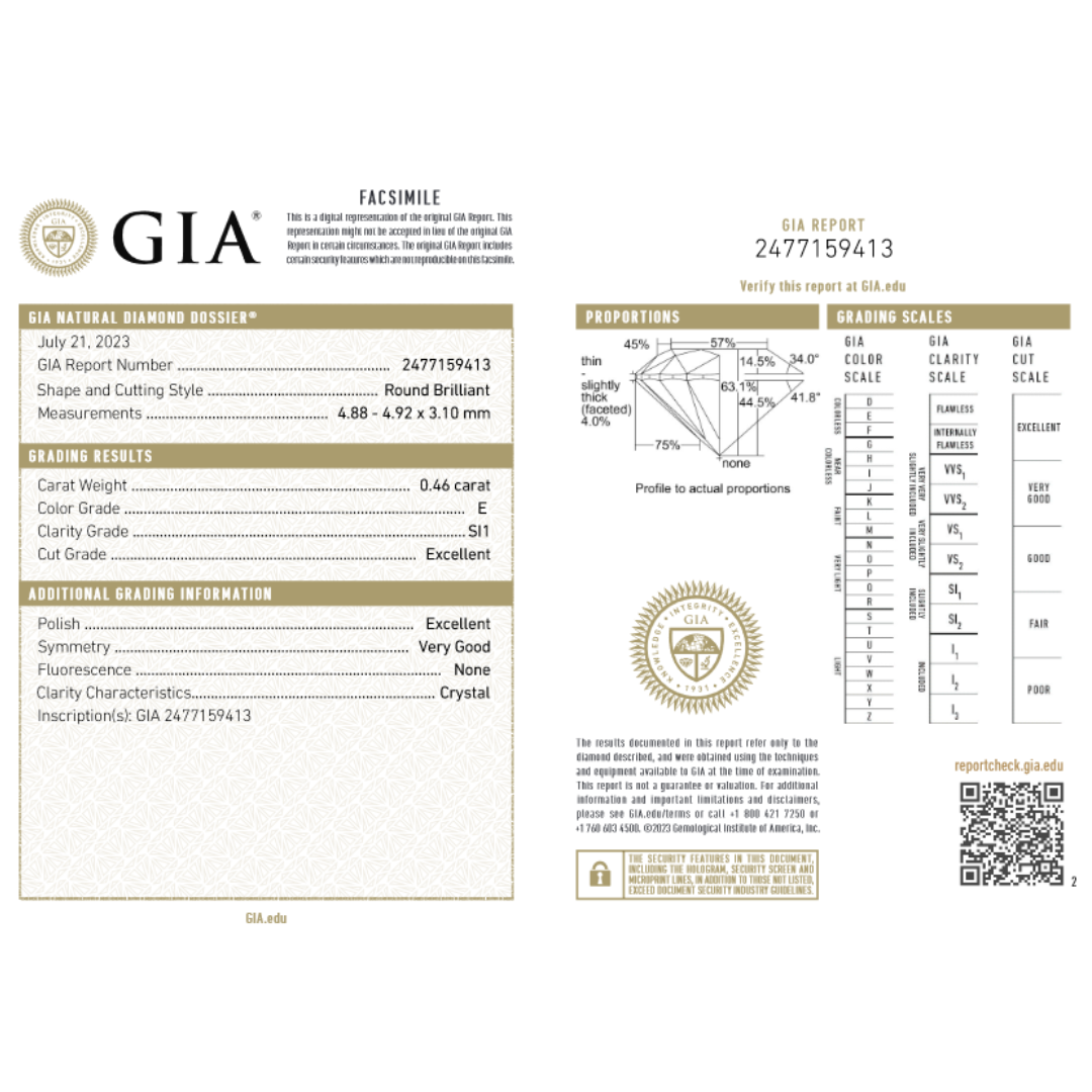 Μονόπετρο 0.46ct Πιστοποίηση GIA - Image 5
