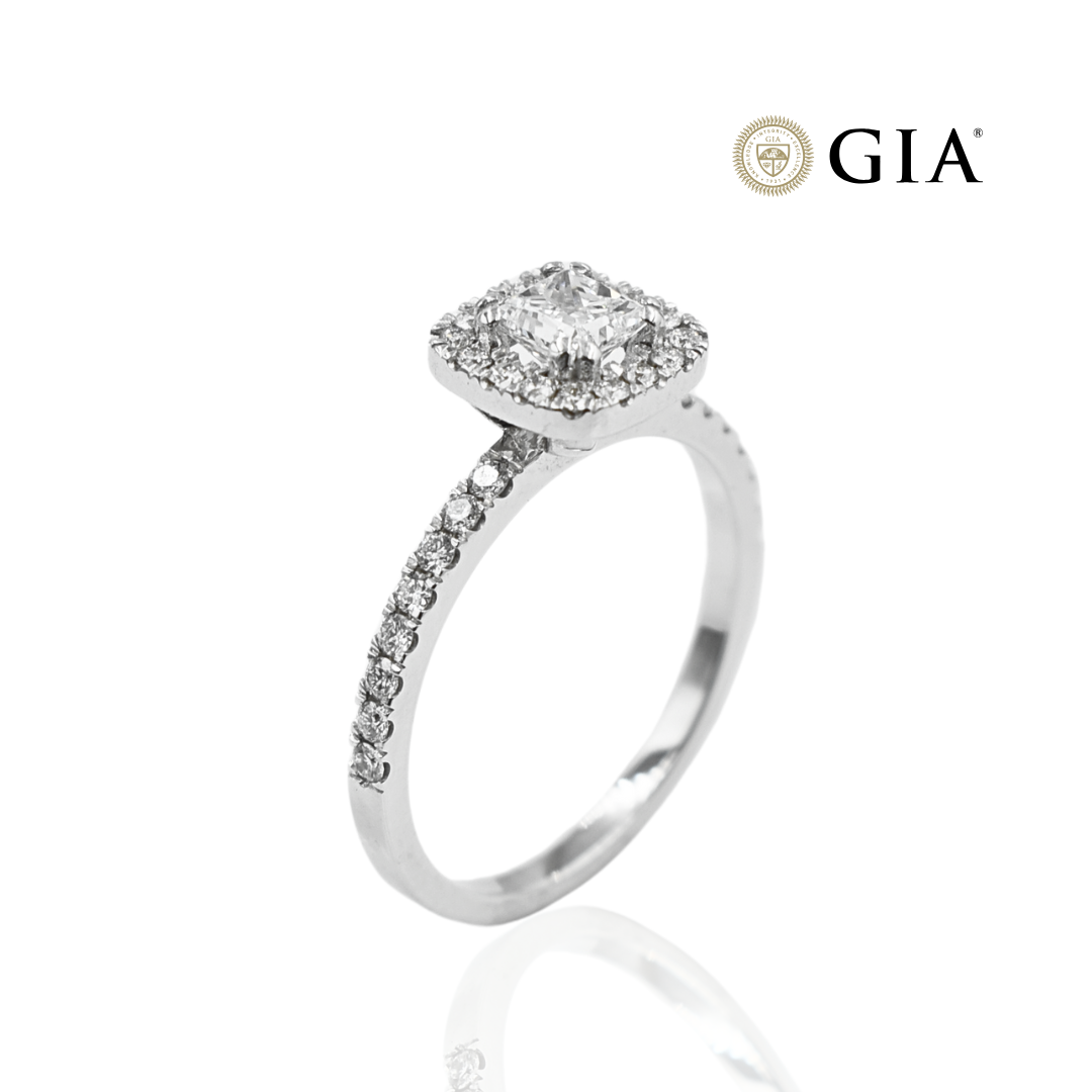 Μονόπετρο 0.40ct Princess Cut GIA
