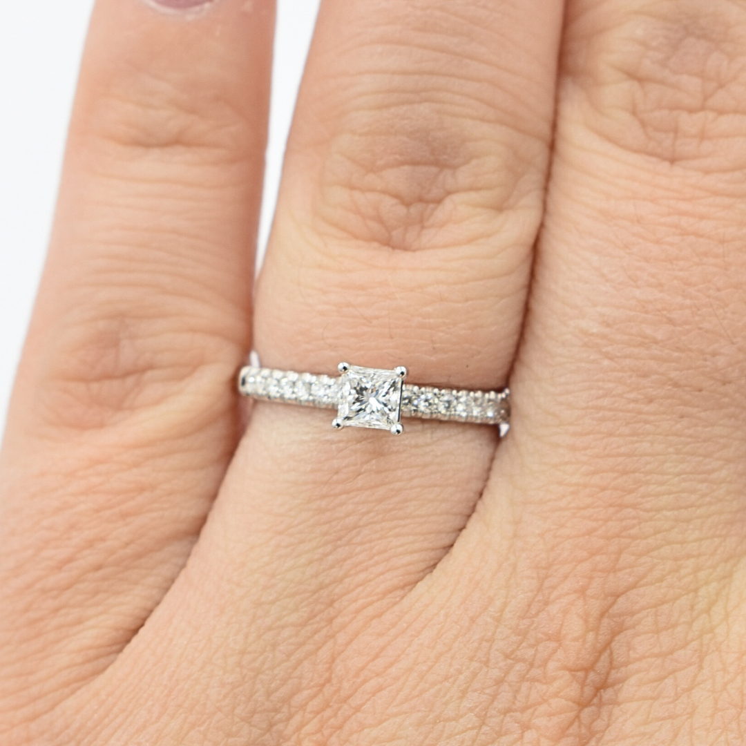 Μονόπετρο 0.36ct Πιστοποίηση GIA Princess Cut - Image 3