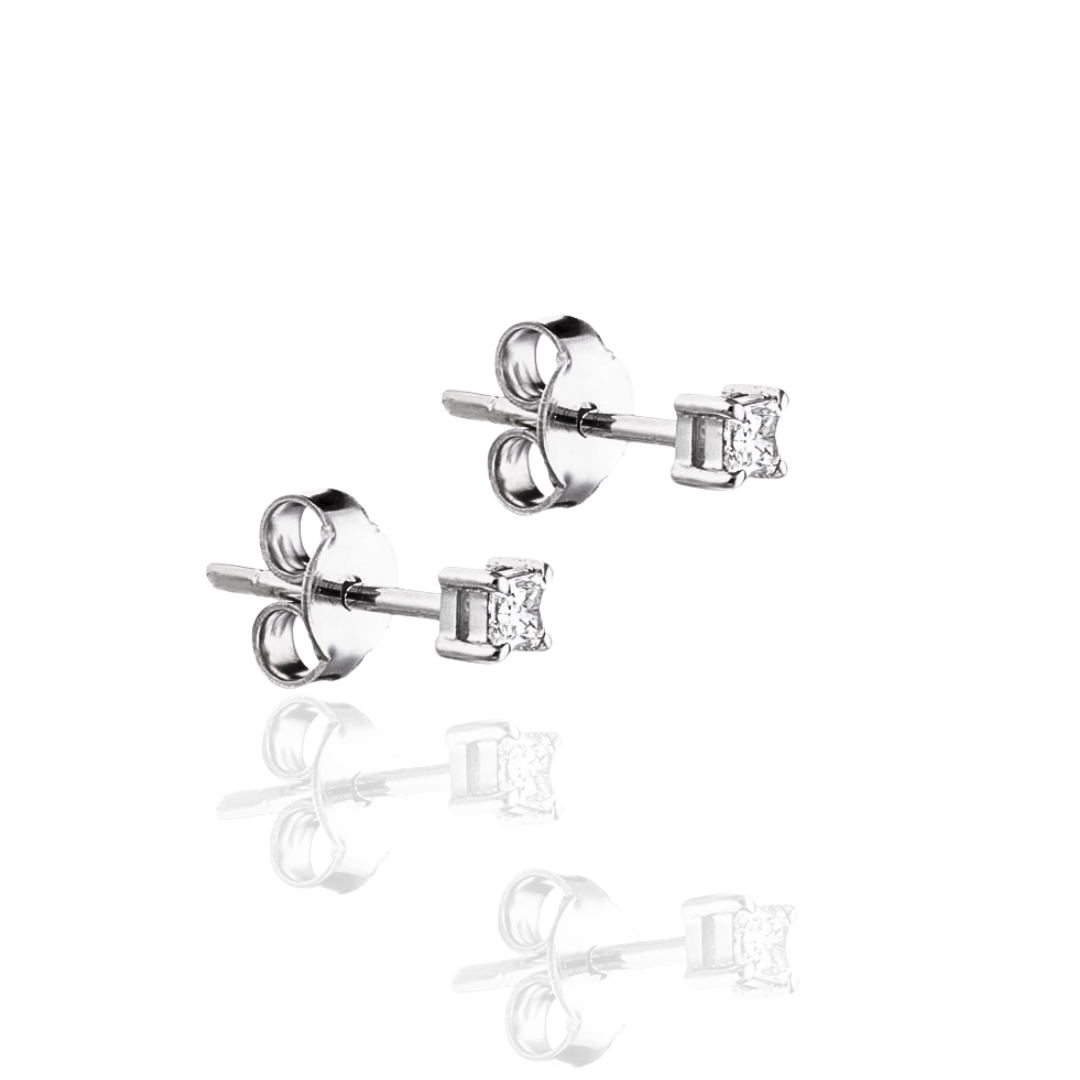 Σκουλαρίκια Μονόπετρα Emerald Cut Κ18 - Image 2