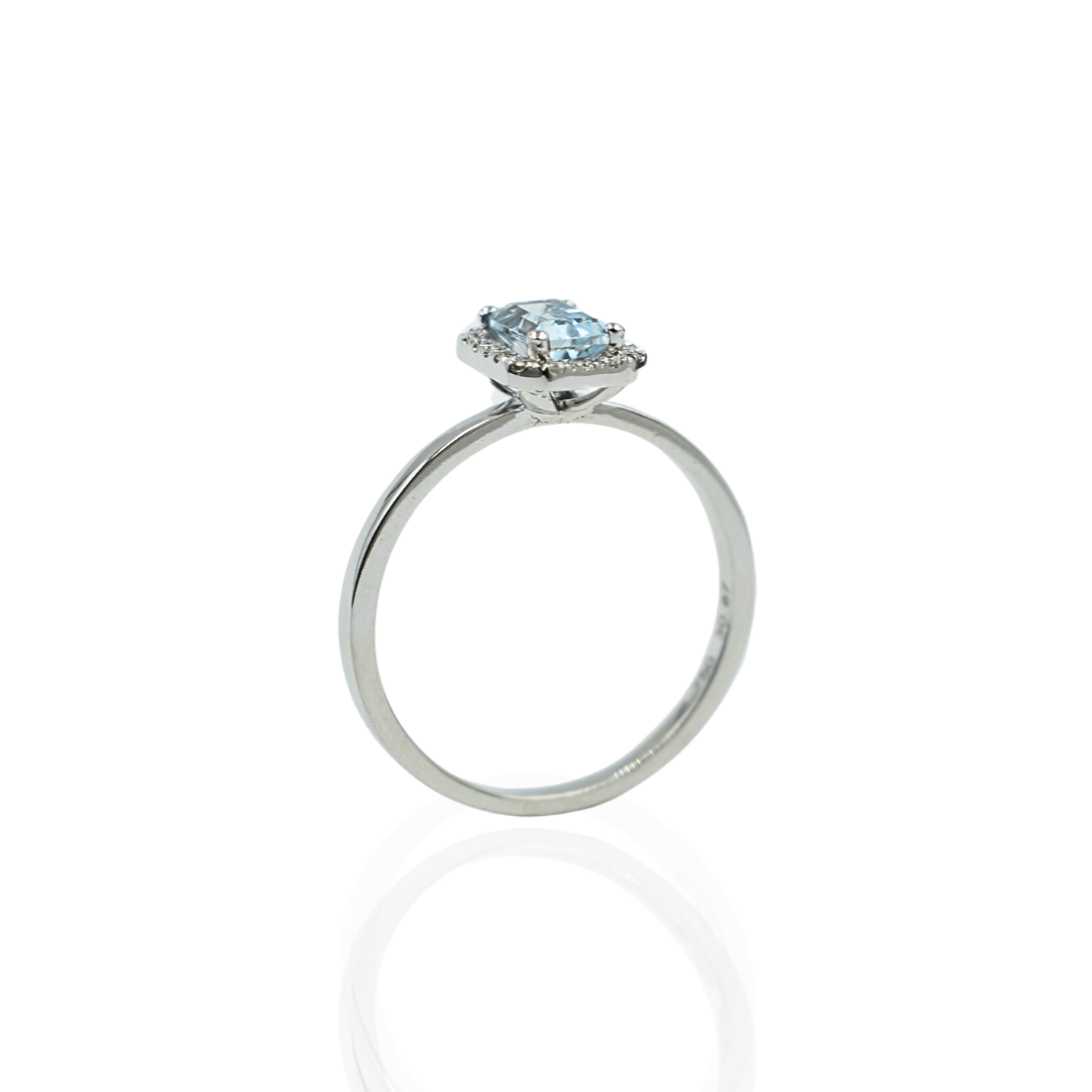 Δαχτυλίδι AQUA MARINE K18 - Image 2