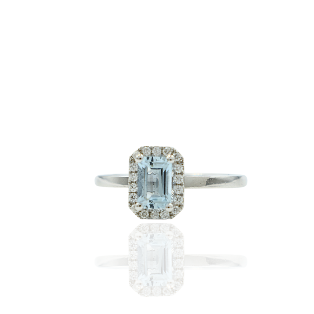 Δαχτυλίδι AQUA MARINE K18 - Image 5