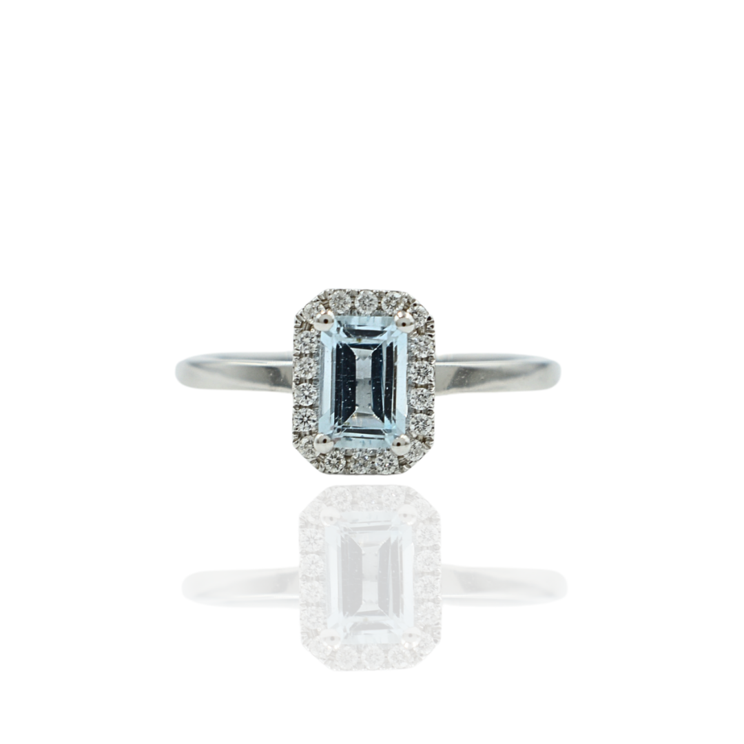 Δαχτυλίδι AQUA MARINE K18 - Image 6