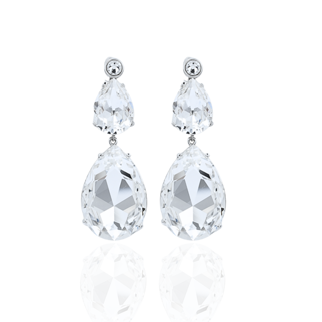 Lumière – Elegant Crystal Teardrop Dangle Earrings