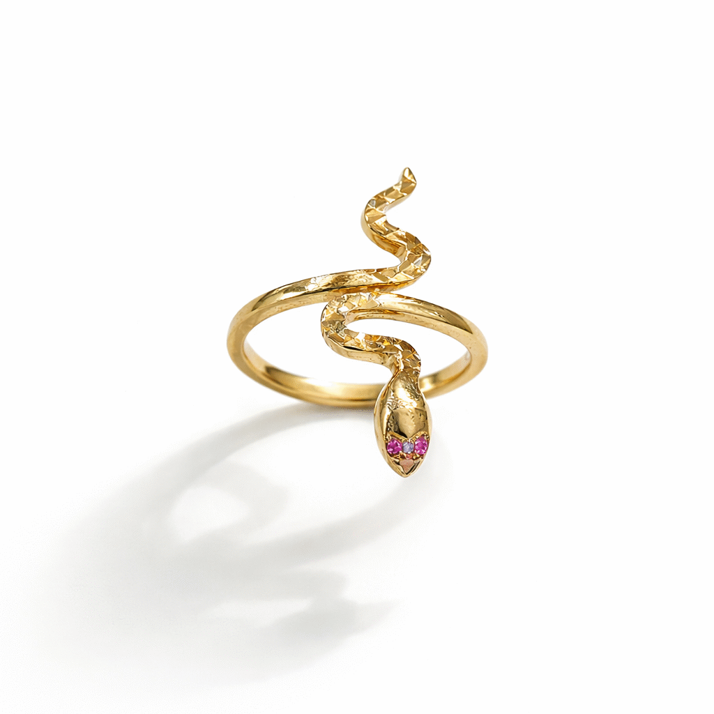 Χρυσό Δαχτυλίδι Φίδι "Serpenti Aura" 14K