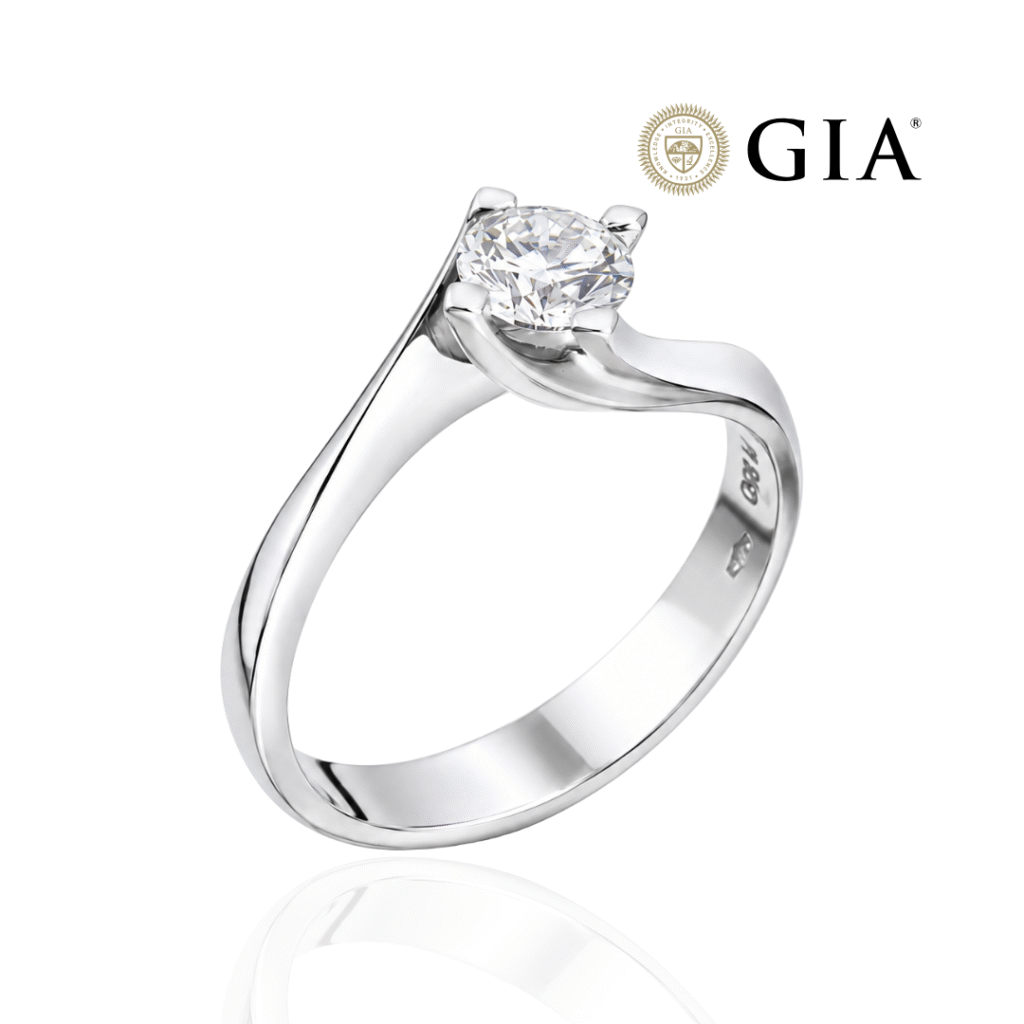 Μονόπετρο O.40ct Πιστοποίηση GIA ''Φλόγα''