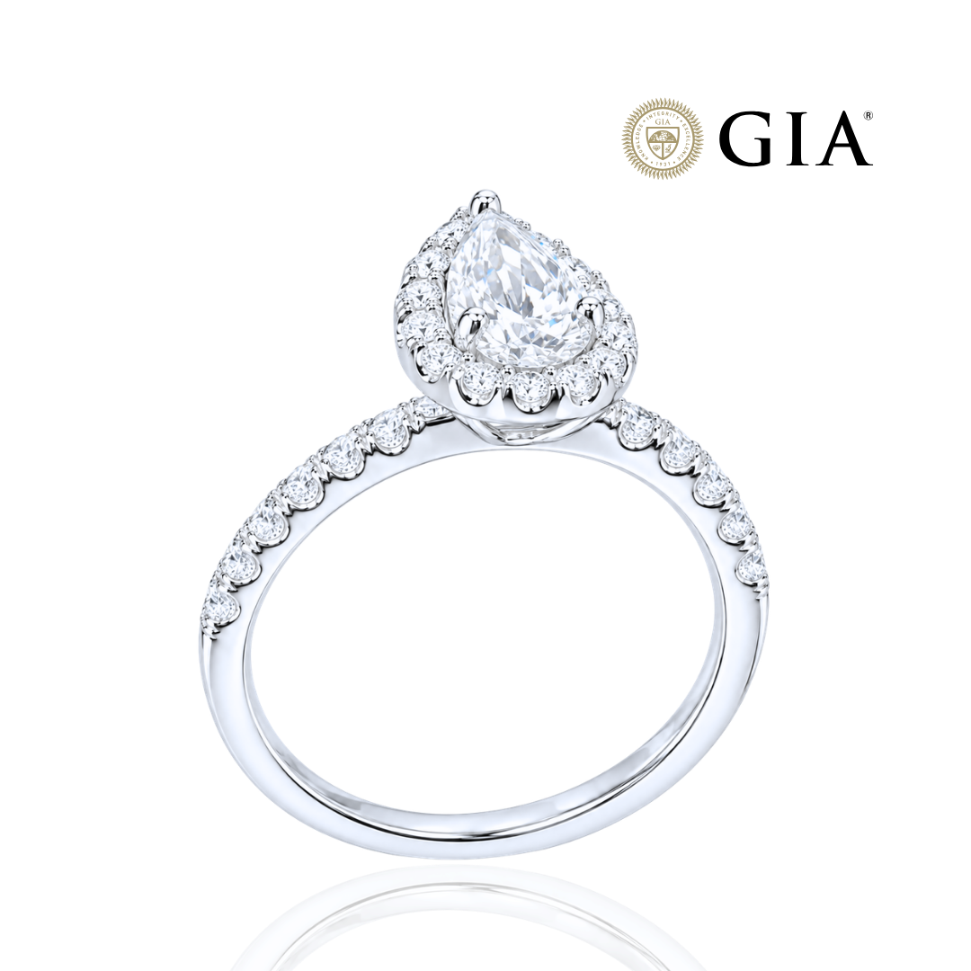 Μονόπετρο 0.40ct Pear Πιστοποίηση GIA