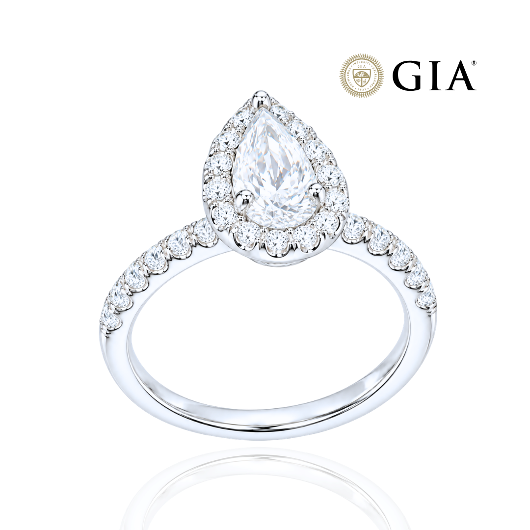 Μονόπετρο 0.40ct Pear Πιστοποίηση GIA - Image 2
