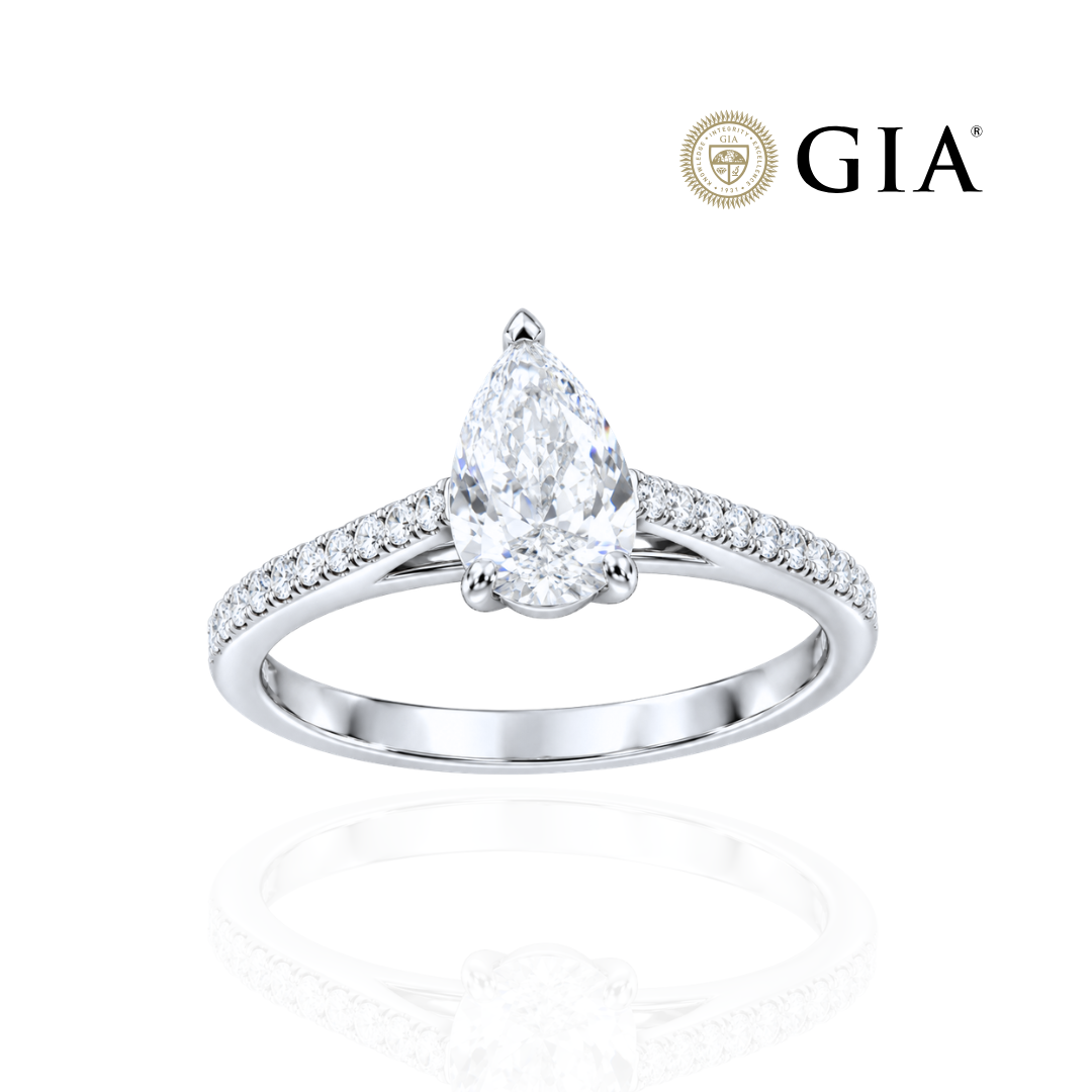Μονόπετρο Δάκρυ 0.60ct Πιστοποίηση GIA - Image 3